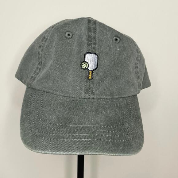 Port & Company Pickleball Hat Women's OS | Green Denim Adjustable Strap Cap NWT - Picture 1 of 6